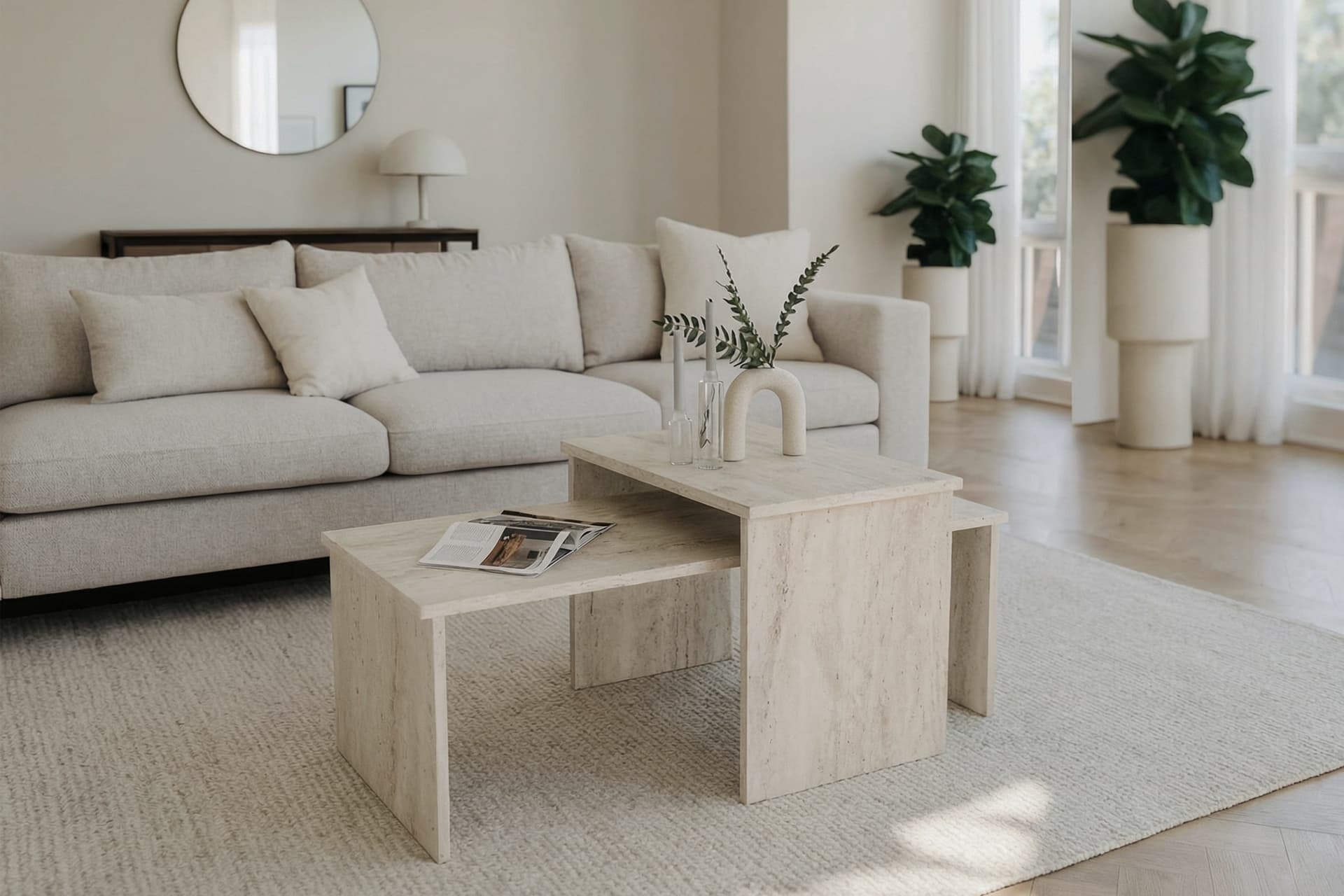 COSMOS AYARLANABİLİR MODÜLER ORTA SEHPA, İKİLİ