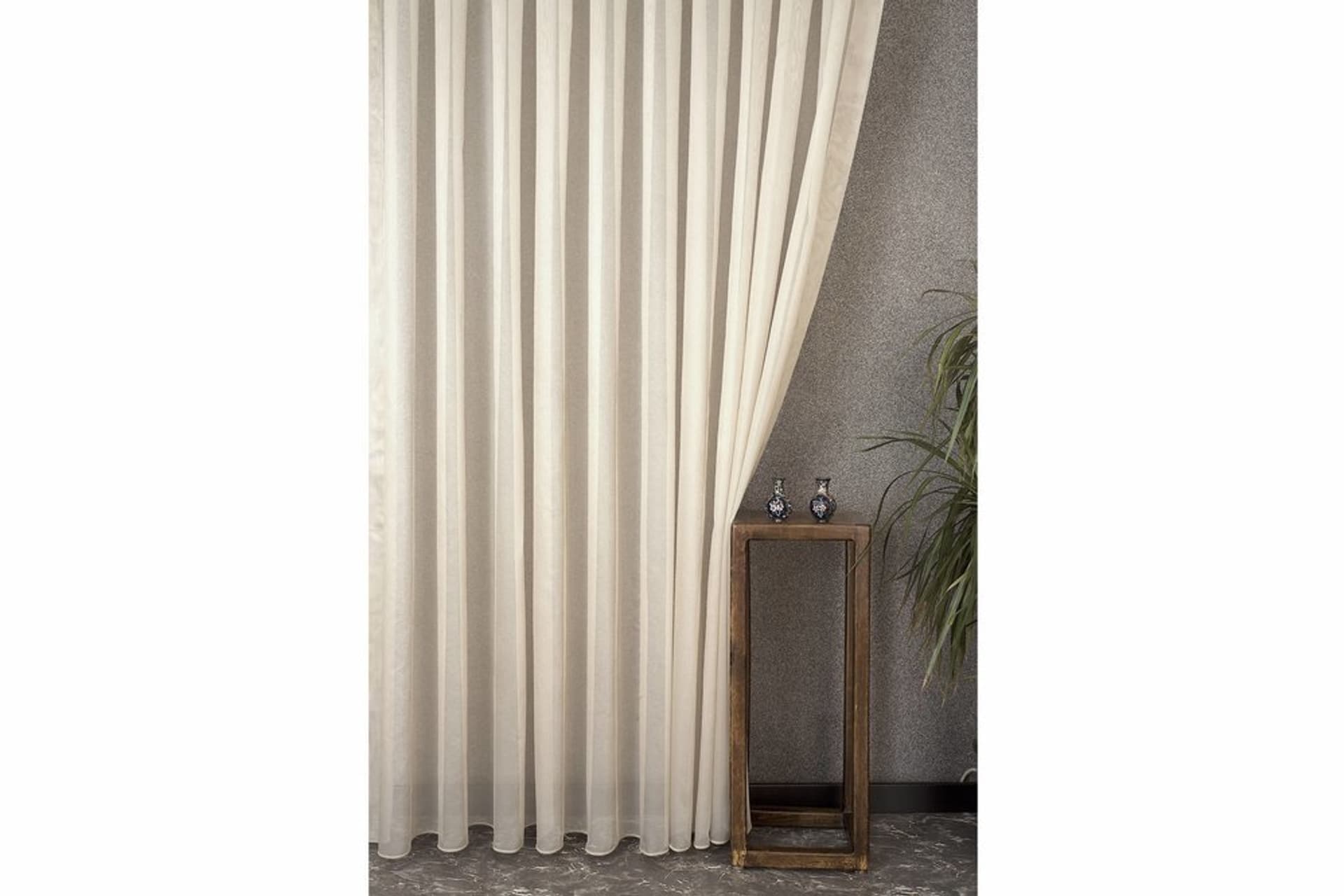 MASSARELLİ ETAMİN TÜL BEJ PİLESİZ 100X260