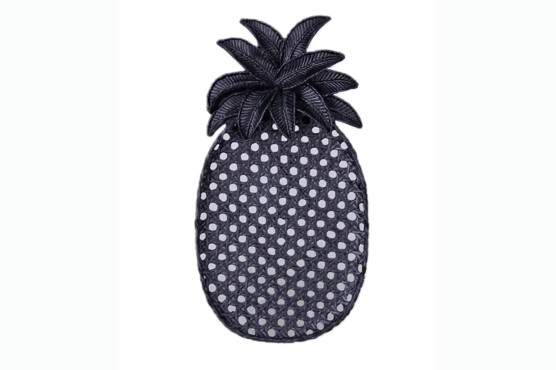 DEKORATİF ANANAS TABAK, SİYAH