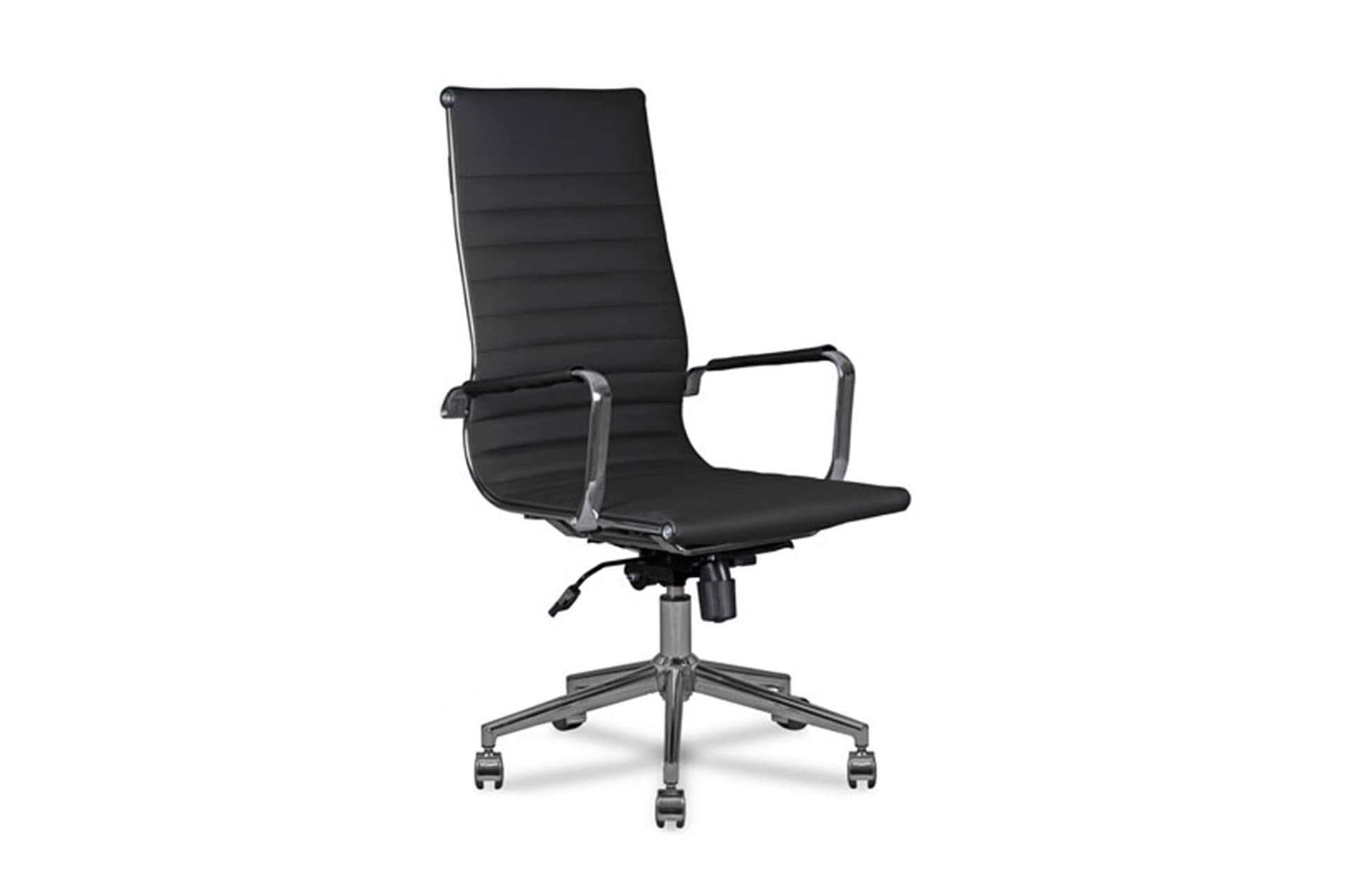 FORSİT OFİS SLİM DERİ DÖŞEMELİ KROM MÜDÜR OFİS KOLTUĞU
