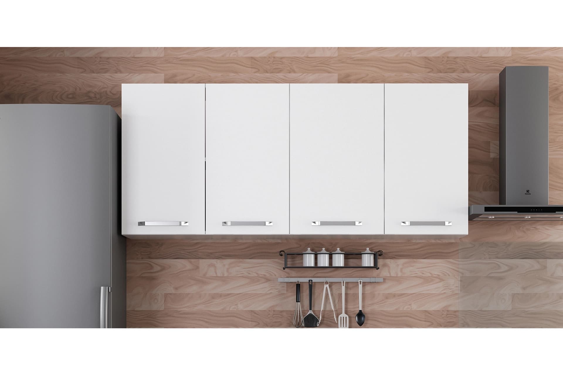 MİNAR 165 CM MUTFAK DOLABI BEYAZ 165-B1-ÜST MODÜL