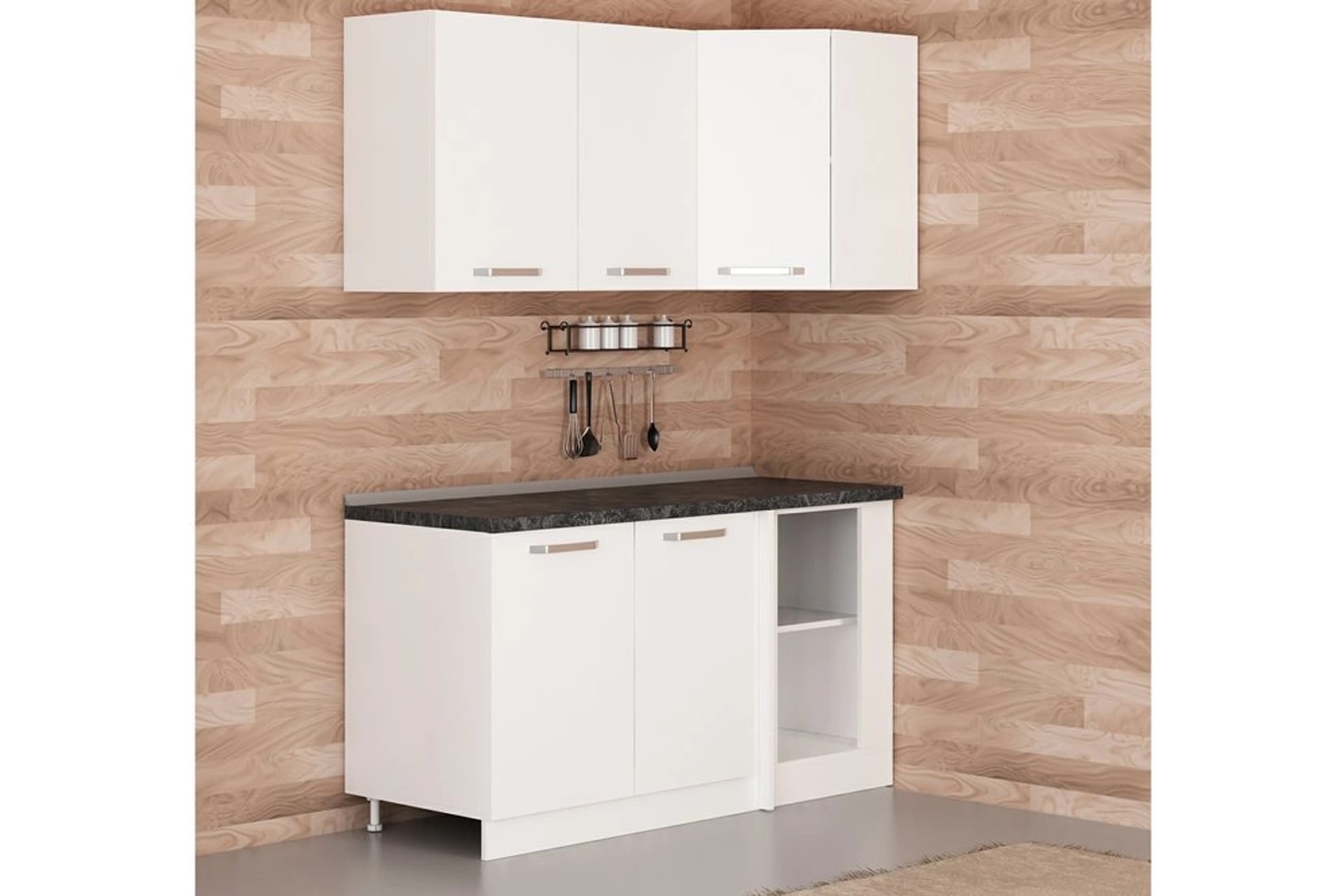 MİNAR 155CM KÖŞE MUTFAK DOLABI BEYAZ K155B1