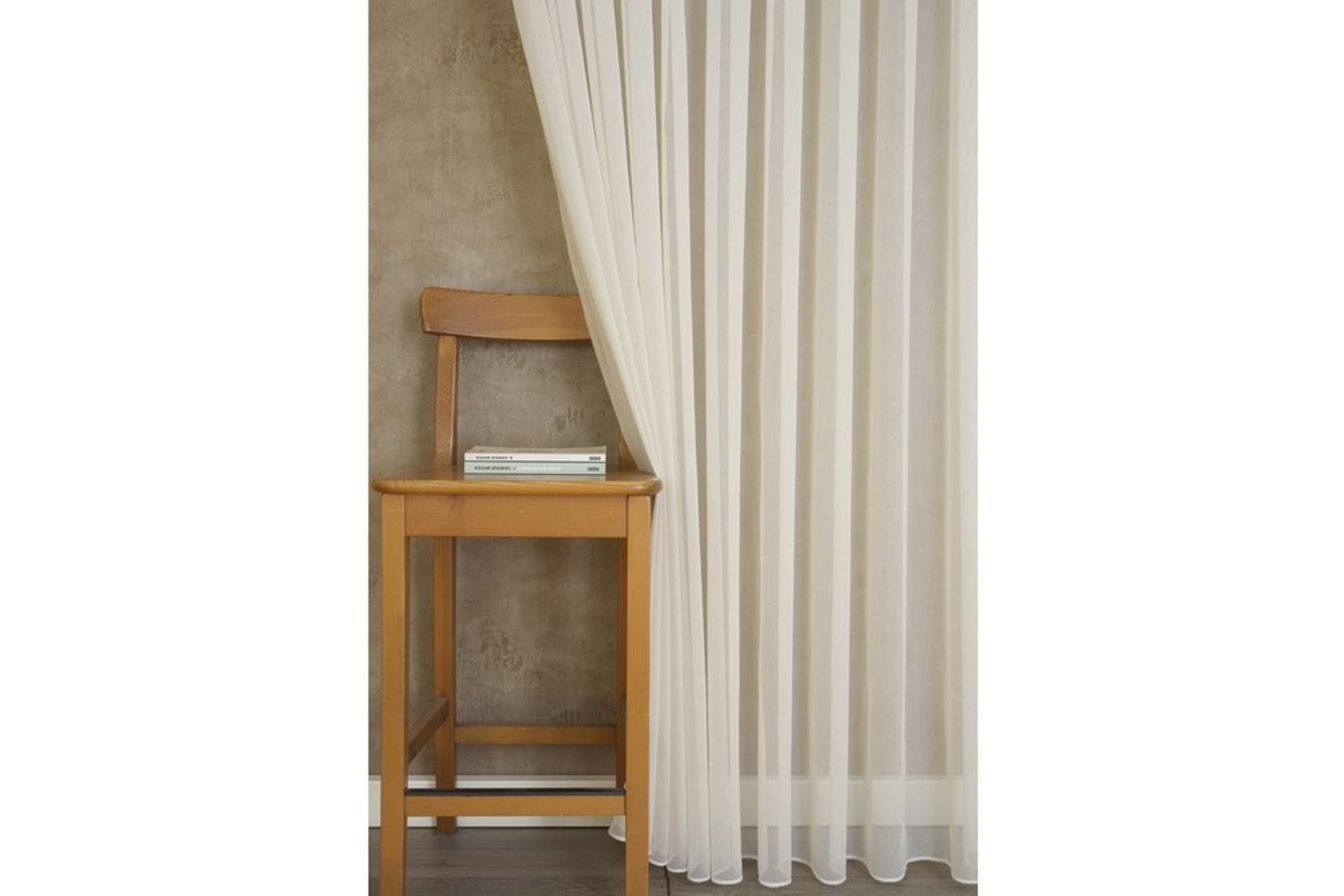 MASSARELLİ PAMUK DOKULU TÜL KREM PİLESİZ 100X260