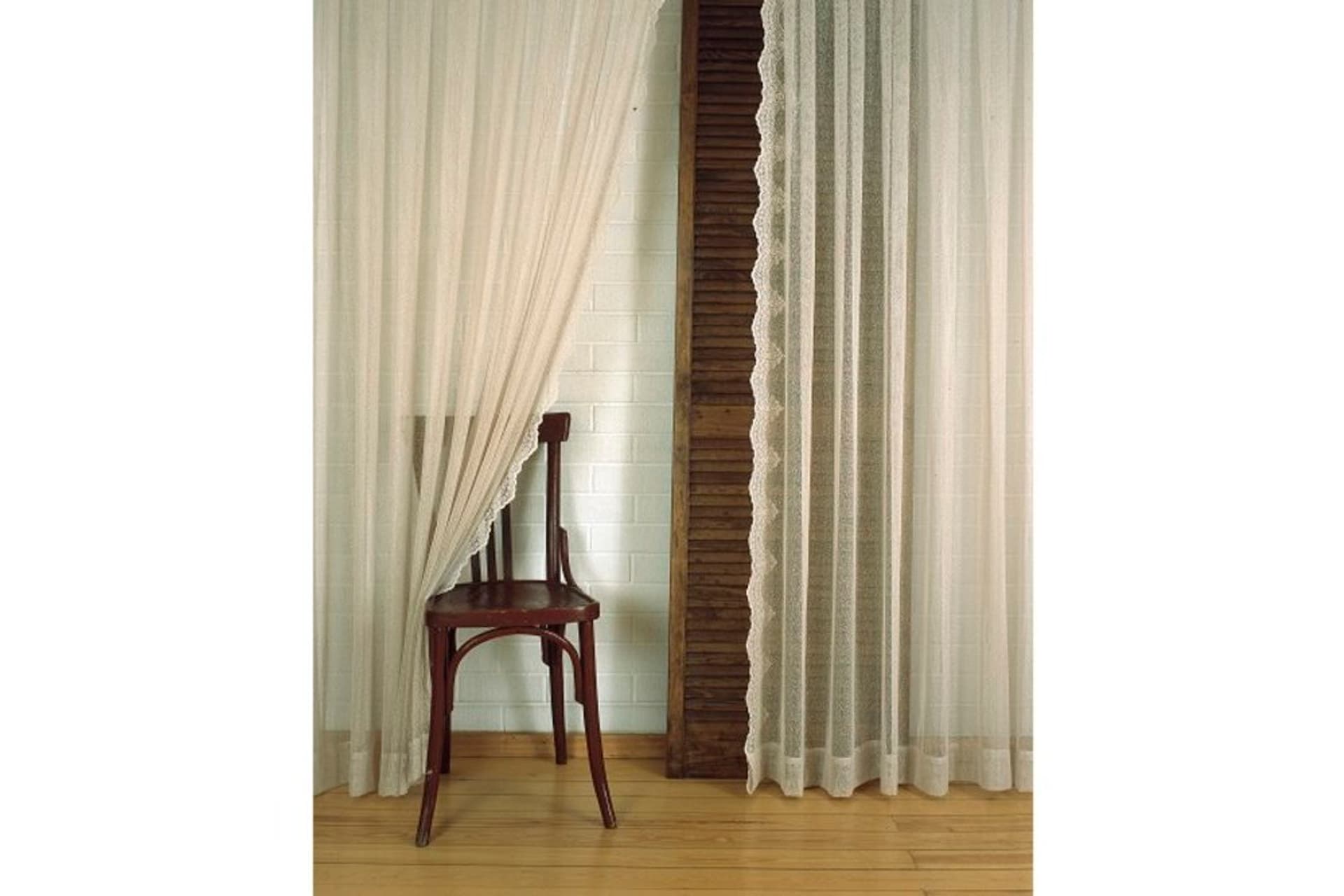 FON ÖRME TÜL DANTELLİ BEJ RENGİ ORTA SIK PİLE 110X260