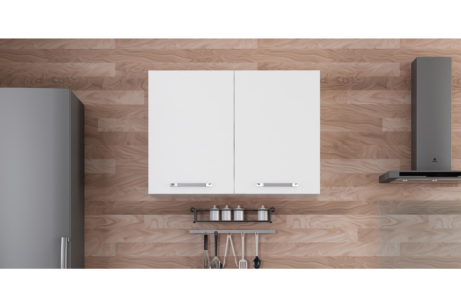 MİNAR 100 CM MUTFAK DOLABI BEYAZ 100-B2-ÜST MODÜL