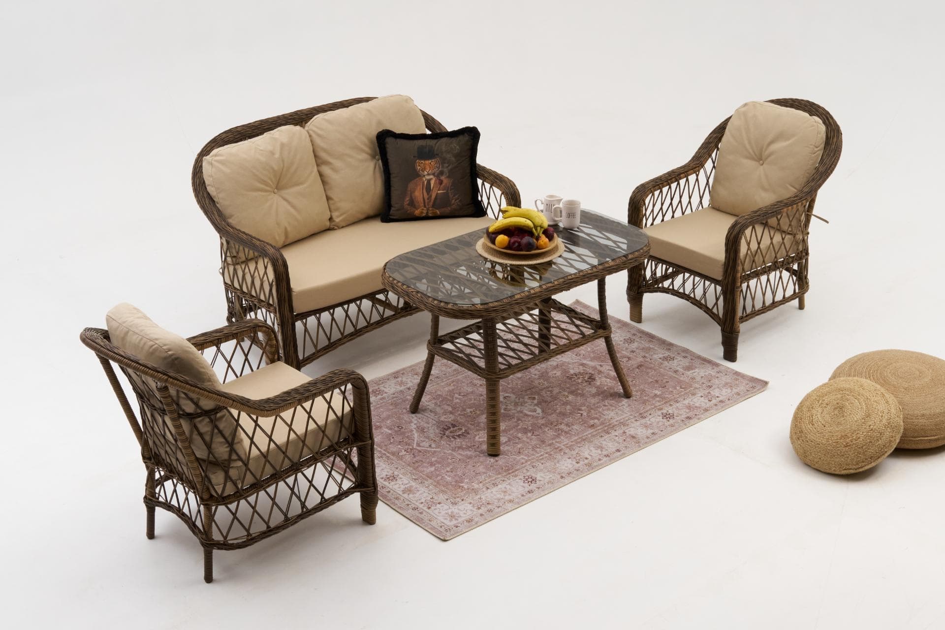 LORES İKİLİ BAHÇE TAKIMI, RATTAN