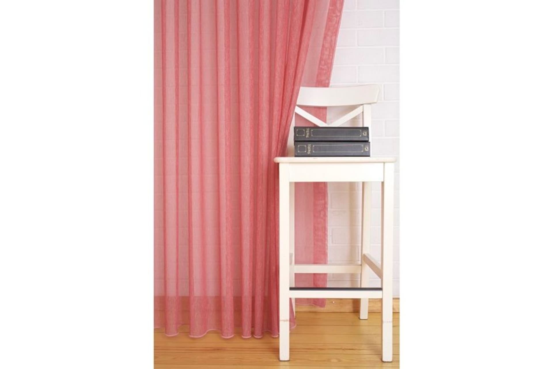 MASSARELLİ KETEN TÜL NAR RENGİ 1-2,5 ORTA SIK PİLE 100X260