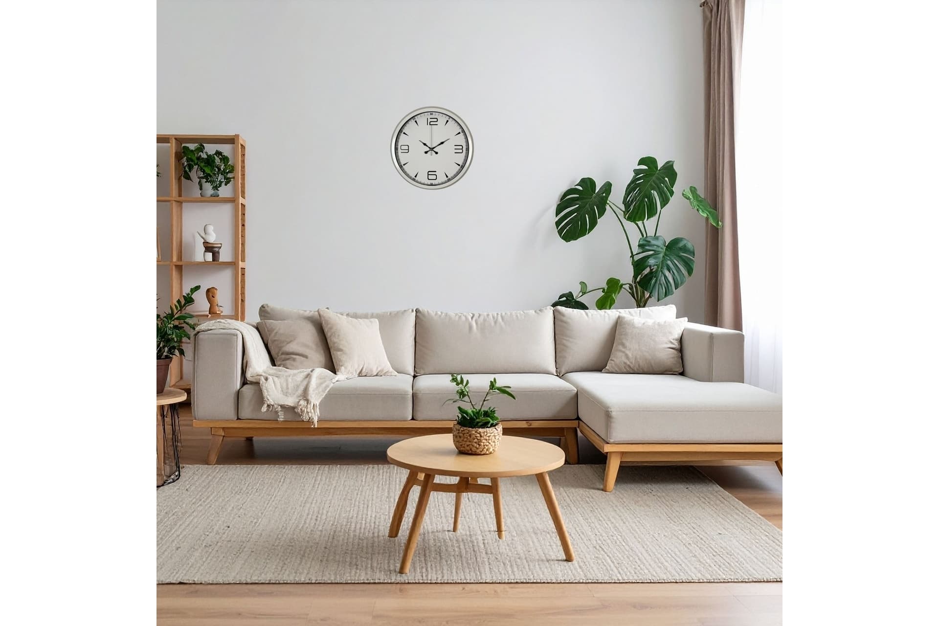 WHİTE INDEX METAL DUVAR SAATİ 40 CM