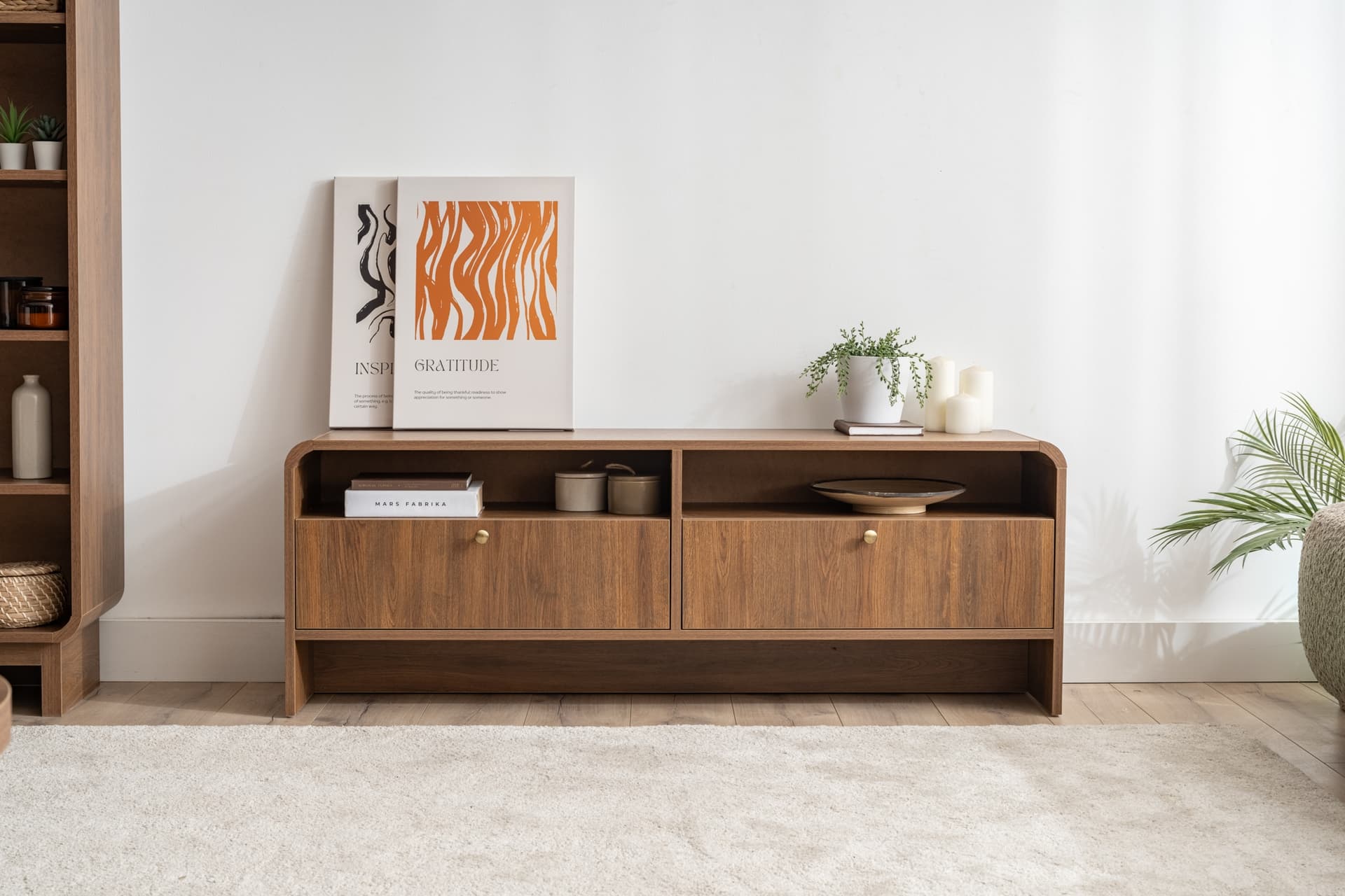 GİRONA TV SEHPASI, CEVİZ, 140 CM