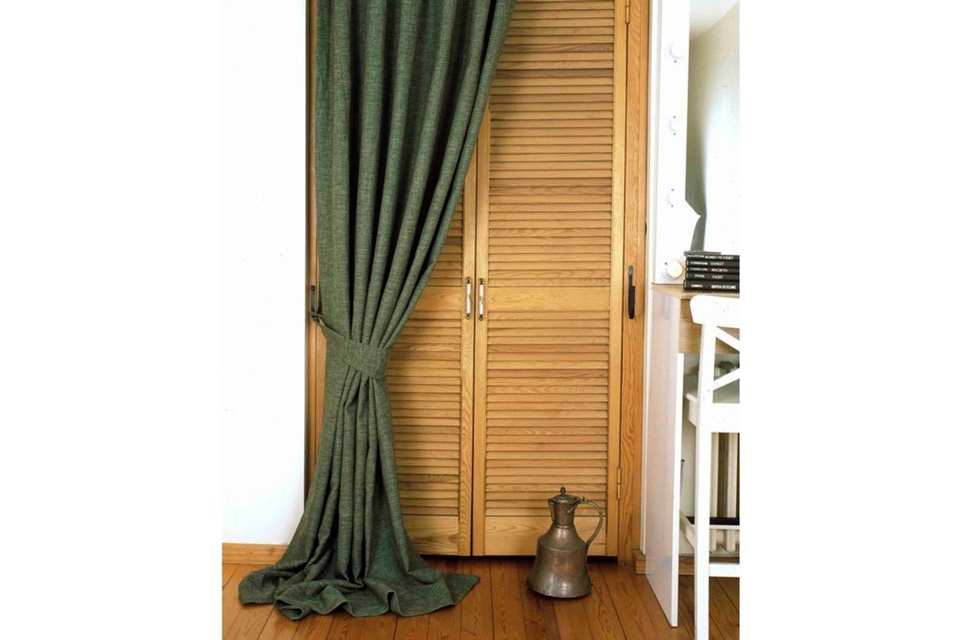 MASSARELLİ FON PERDE KETEN YEŞİL 1-3 SIK PİLE 150X260