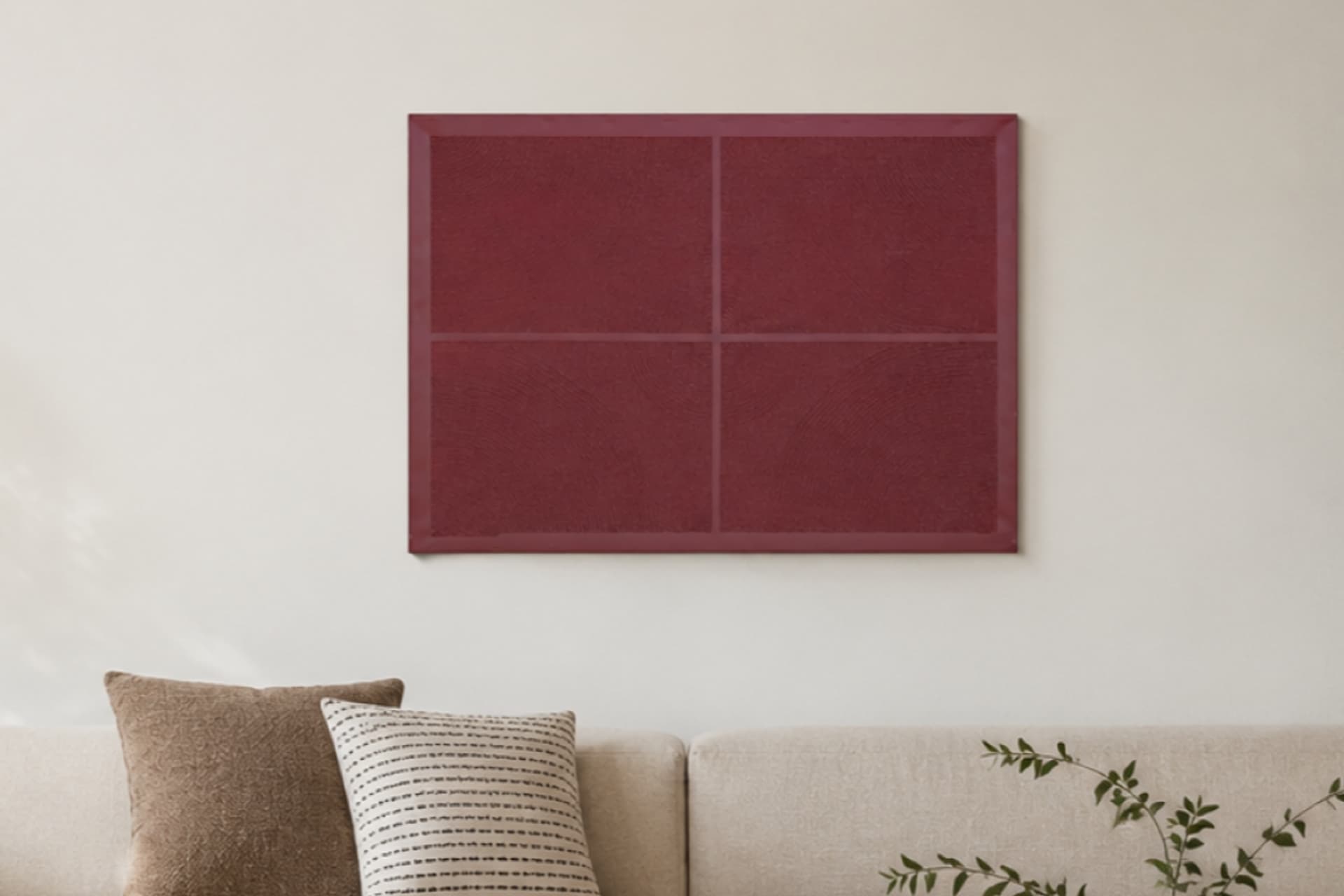 MİRA MODERN DOKULU TABLO, BORDO 50X70 CM