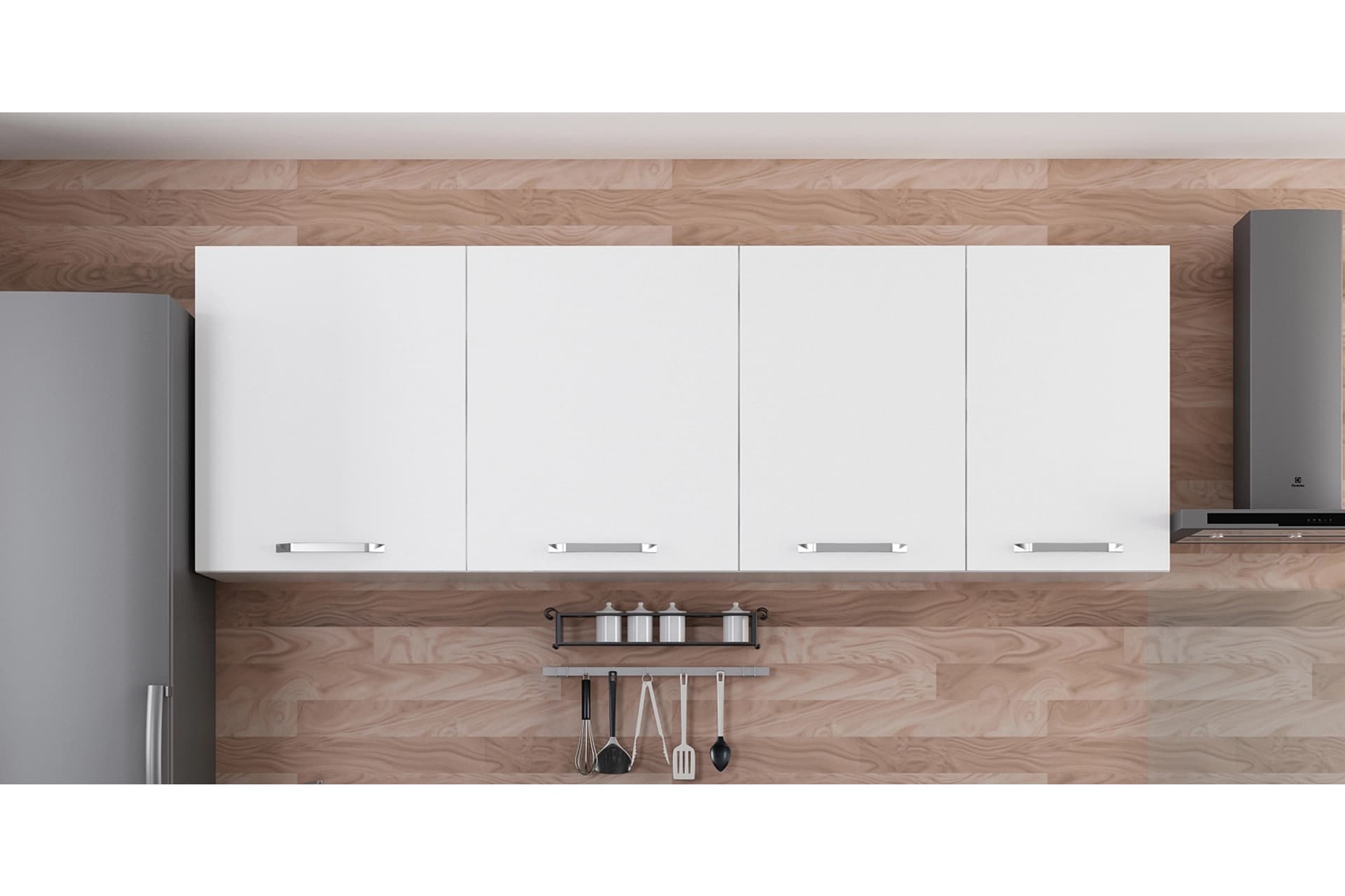 MİNAR 215 CM MUTFAK DOLABI BEYAZ 215-B2-ÜST MODÜL
