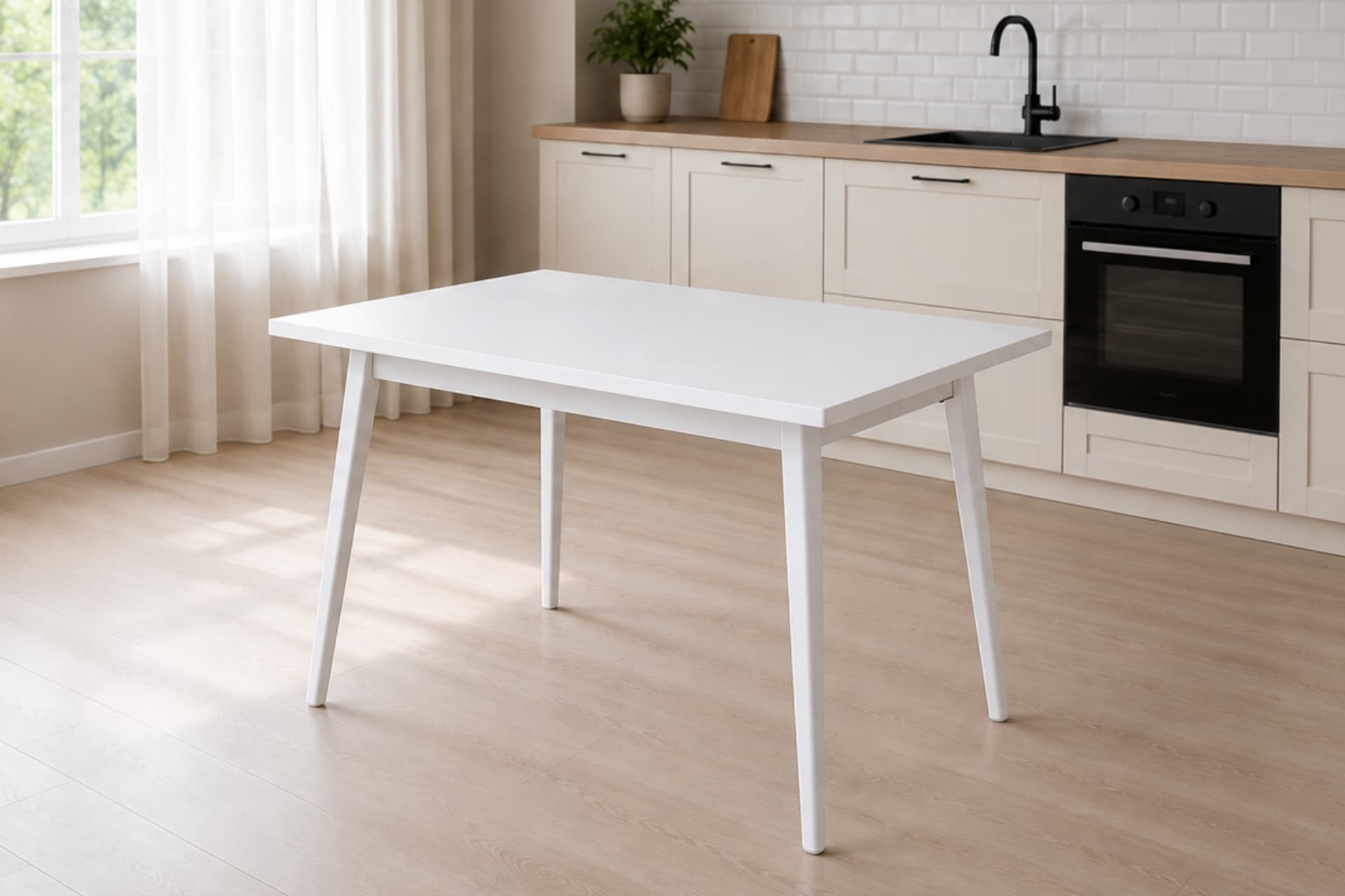 AVANOS MDF SABİT MUTFAK MASASI, 70X120 CM, BEYAZ BEYAZ