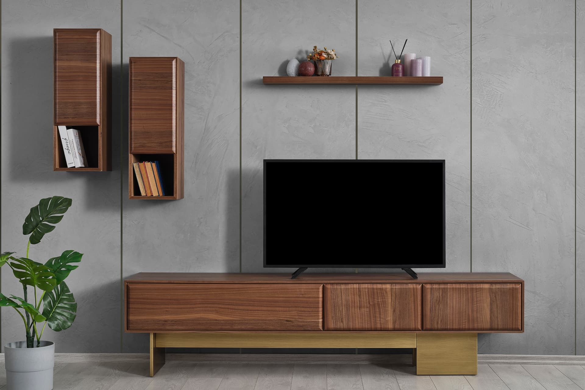 SOLİD TV ÜNİTESİ, CEVİZ